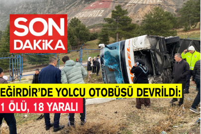 Eğirdir’de Yolcu Otobüsü Devrildi: 1 Ölü, 18 Yaralı