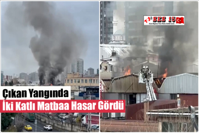 Çıkan Yangında İki Katlı Matbaa Hasar Gördü