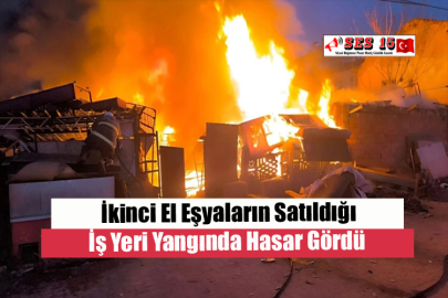  İkinci El Eşyaların Satıldığı İş Yeri Yangında Hasar Gördü