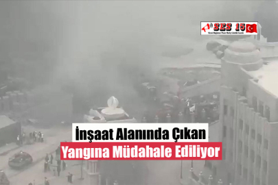 İnşaat Alanında Çıkan Yangına Müdahale Ediliyor