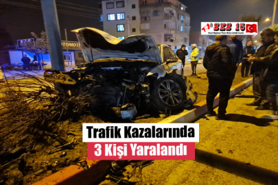 Trafik Kazalarında 3 Kişi Yaralandı