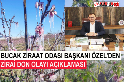 Bucak Ziraat Odası Başkanı Özel’den Zirai Don Olayı Açıklaması