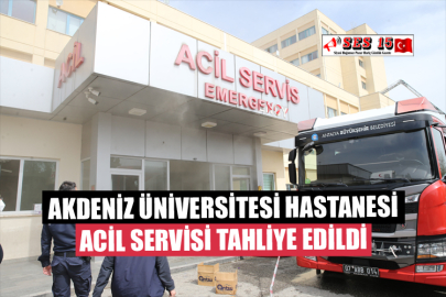 Akdeniz Üniversitesi Hastanesi Acil Servisi Yangın Nedeniyle Tahliye Edildi