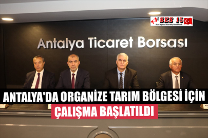 Antalya'da Organize Tarım Bölgesi İçin Çalışma Başlatıldı