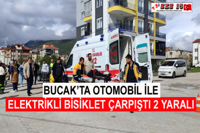 Bucak’ta Otomobil İle Elektrikli Bisiklet Çarpıştı 2 Yaralı
