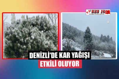 Denizli'de Kar Yağışı Etkili Oluyor