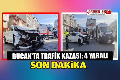 Bucak'ta Trafik Kazası: 4 Yaralı