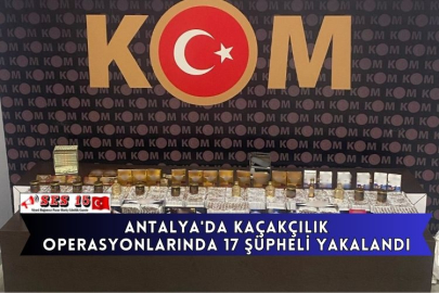 Antalya'da Kaçakçılık Operasyonlarında 17 Şüpheli Yakalandı