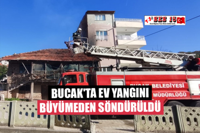 Bucak'ta Ev Yangını Büyümeden Söndürüldü 