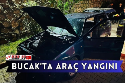 Bucak'ta Araç Yangını