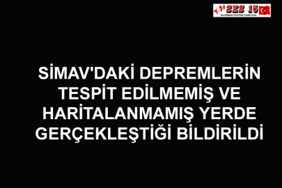 Simav'daki Depremlerin Tespit Edilmemiş Ve Haritalanmamış Yerde Gerçekleştiği Bildirildi