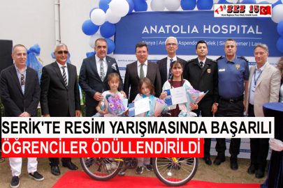 Serik'te Resim Yarışmasında Başarılı Öğrenciler Ödüllendirildi