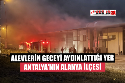 Alevlerin Geceyi Aydınlattığı Yer Antalya'nın Alanya İlçesi
