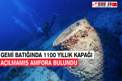 Gemi Batığında 1100 Yıllık Kapağı Açılmamış Amfora Bulundu