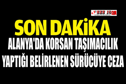 Alanya'da Korsan Taşımacılık Yaptığı Belirlenen Sürücüye 46 Bin Lira Ceza