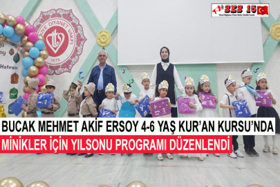 Bucak Mehmet Akif Ersoy 4-6 Yaş Kur’an Kursu’nda Minikler İçin Yılsonu Programı Düzenlendi