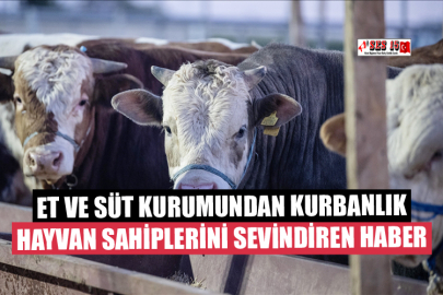 Et ve Süt Kurumundan Kurbanlık Hayvan Sahiplerini Sevindiren Haber