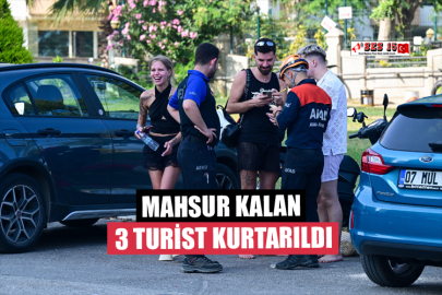 Mahsur Kalan 3 Turist Kurtarıldı