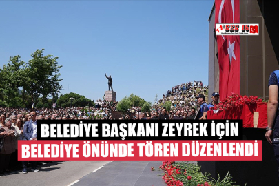Belediye Başkanı Zeyrek İçin Belediye Önünde Tören Düzenlendi