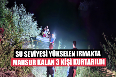 Antalya'da Su Seviyesi Yükselen Irmakta Mahsur Kalan 3 Kişi Kurtarıldı