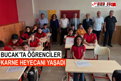 Bucak’ta Öğrenciler Karne Heyecanı Yaşadı