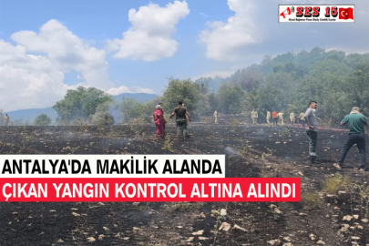 Antalya'da Makilik Alanda Çıkan Yangın Kontrol Altına Alındı