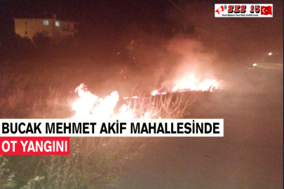 Bucak Mehmet Akif Mahallesinde Ot Yangını