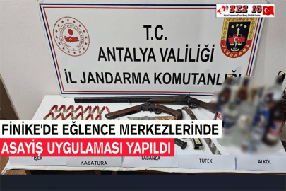 Finike'de Eğlence Merkezlerinde Asayiş Uygulaması Yapıldı