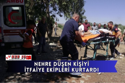 Nehre Düşen Kişiyi İtfaiye Ekipleri Kurtardı