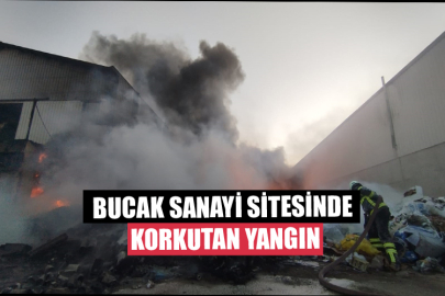 Bucak Sanayi Sitesinde Korkutan Yangın