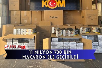 11 Milyon 730 Bin Makaron Ele Geçirildi