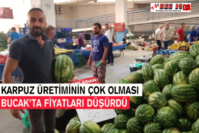Karpuz Üretiminin Çok Olması Bucak’ta Fiyatları Düşürdü