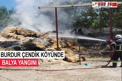 Burdur Çendik Köyünde Balya Yangını