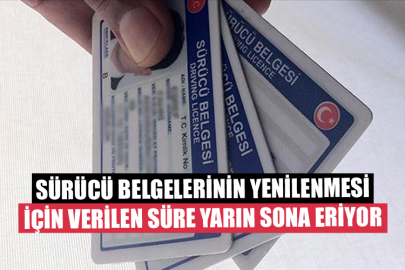Eski Tip Sürücü Belgelerinin Yenilenmesi İçin Verilen Süre Yarın Sona Eriyor