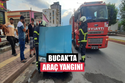 Bucak'ta Araç Yangını