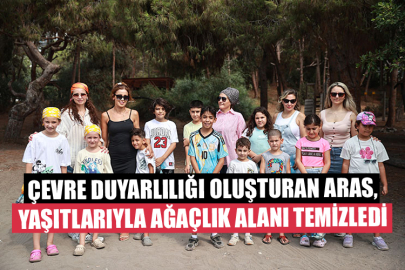 Çevre Duyarlılığı Oluşturan Aras, Yaşıtlarıyla Ağaçlık Alanı Temizledi