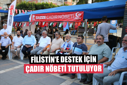 Filistin'e Destek İçin Çadır Nöbeti Tutuluyor