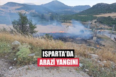Isparta'da Arazi Yangını