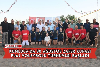 Kumluca'da 30 Ağustos Zafer Kupası Plaj Voleybolu Turnuvası Başladı