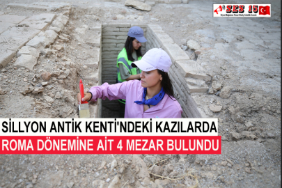 Sillyon Antik Kenti'ndeki Kazılarda Roma Dönemine Ait 4 Mezar Bulundu