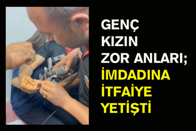 Genç Kızın Zor Anları; İmdadına İtfaiye Yetişti