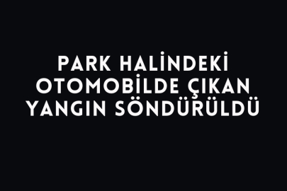 Park Halindeki Otomobilde Çıkan Yangın Söndürüldü