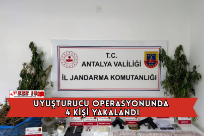 Antalya'da Uyuşturucu Operasyonunda 4 Kişi Yakalandı