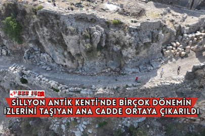 Sillyon Antik Kenti'nde Birçok Dönemin İzlerini Taşıyan Ana Cadde Ortaya Çıkarıldı