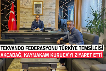 Tekvando Federasyonu Türkiye Temsilcisi Akçadağ, Kaymakam Kuruca’yı Ziyaret Etti