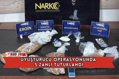 Uyuşturucu Operasyonunda 5 Zanlı Tutuklandı