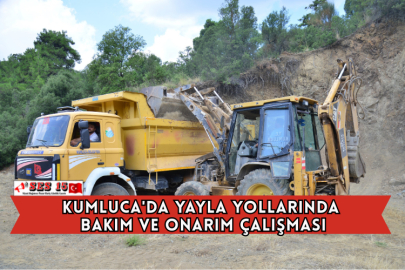 Kumluca'da Yayla Yollarında Bakım ve Onarım Çalışması