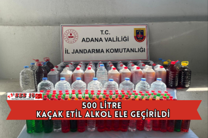 500 Litre Kaçak Etil Alkol Ele Geçirildi