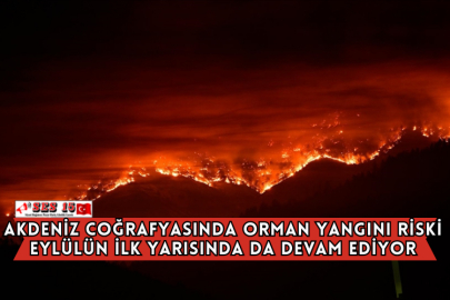 Akdeniz Coğrafyasında Orman Yangını Riski Eylülün İlk Yarısında Da Devam Ediyor