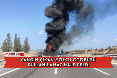 Mersin'de Yangın Çıkan Yolcu Otobüsü Kullanılamaz Hale Geldi
